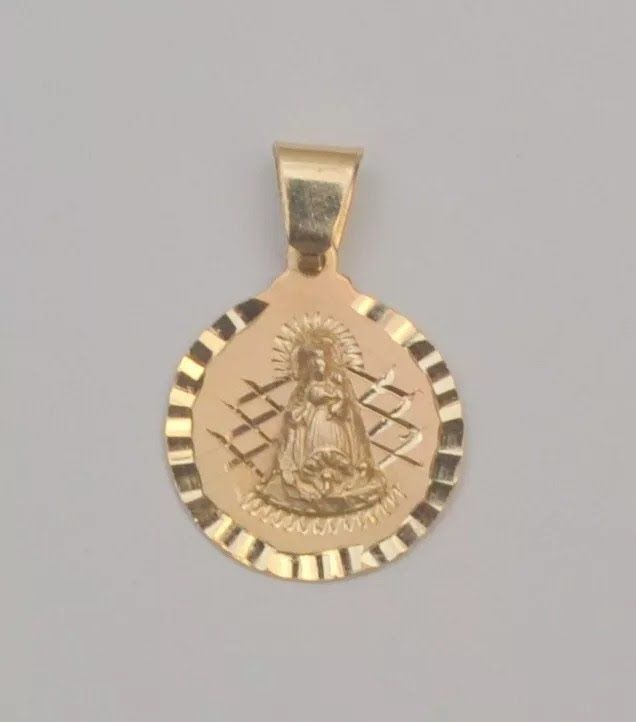 Caridad del Cobre 14k Yellow Gold Pendant Charm - Our Lady of Charity