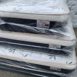 ✨Mattress Pillow Top All Sizes ✨ 🔸12” inches tall 🔹All sizes 🟠Queen sizes $199 🟡Full sizes $180 🟢Twin sizes $150 🔵Cal king $330 🟣E. King $330