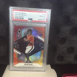 Justin fields fire burst psa 10