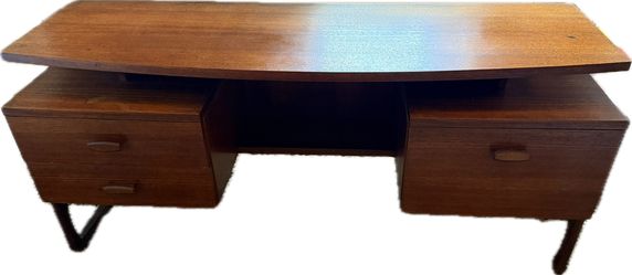  Mid-Century Modern Teak Desk – Sculptural Design – $1400