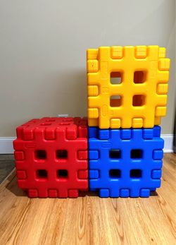Little Tikes Big Waffle Block Set - 18 pieces, Blue/Red/Yellow