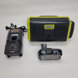 Ryobi Bluetooth Speaker, Battery and Charger