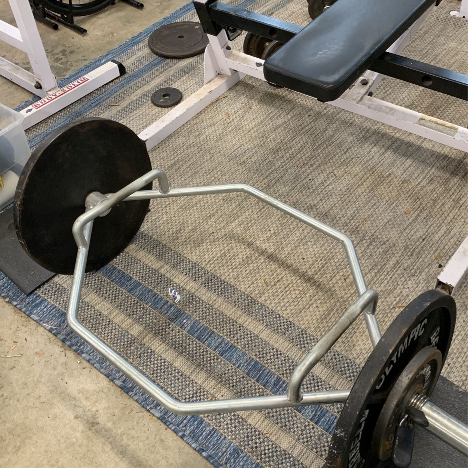 Trap/deadlift Bar With Weights