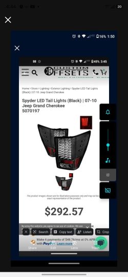 Jeep Cherokee Spyder Tail Lights