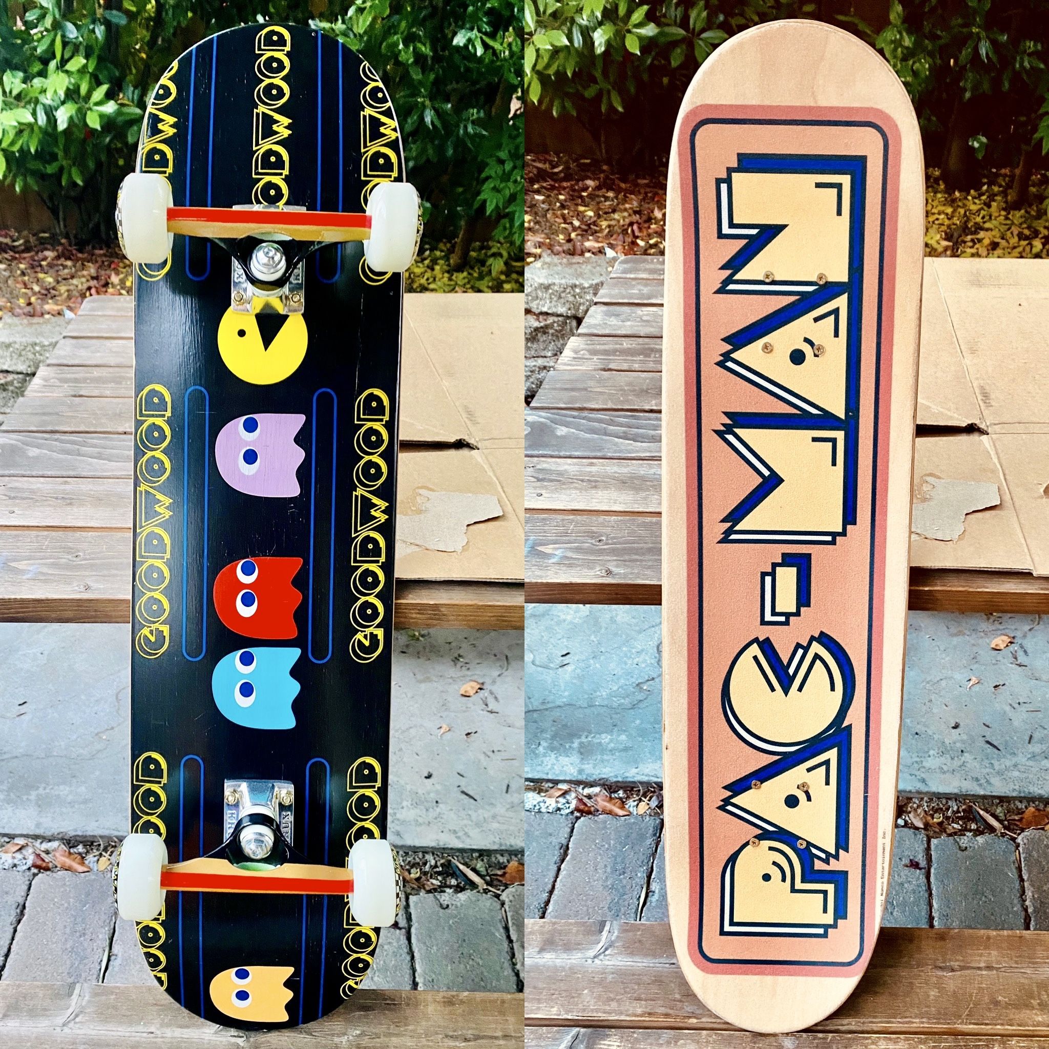 Goodwood Skateboards PAC-MAN Complete Skateboard 8 x 32 Krux Trucks Slime Balls