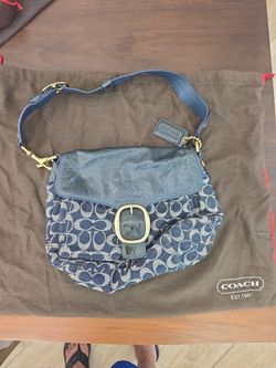 Blue Coach bag