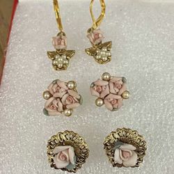 Aretes Gold Filled Nacar Diferentes Modelos Antiguos Cada Uno