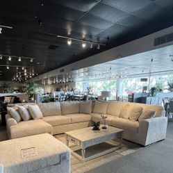 Ivory 4PC Chaise Sectional Couch