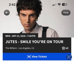 JUTES - SMILE YOU’RE ON TOUR TICKETS