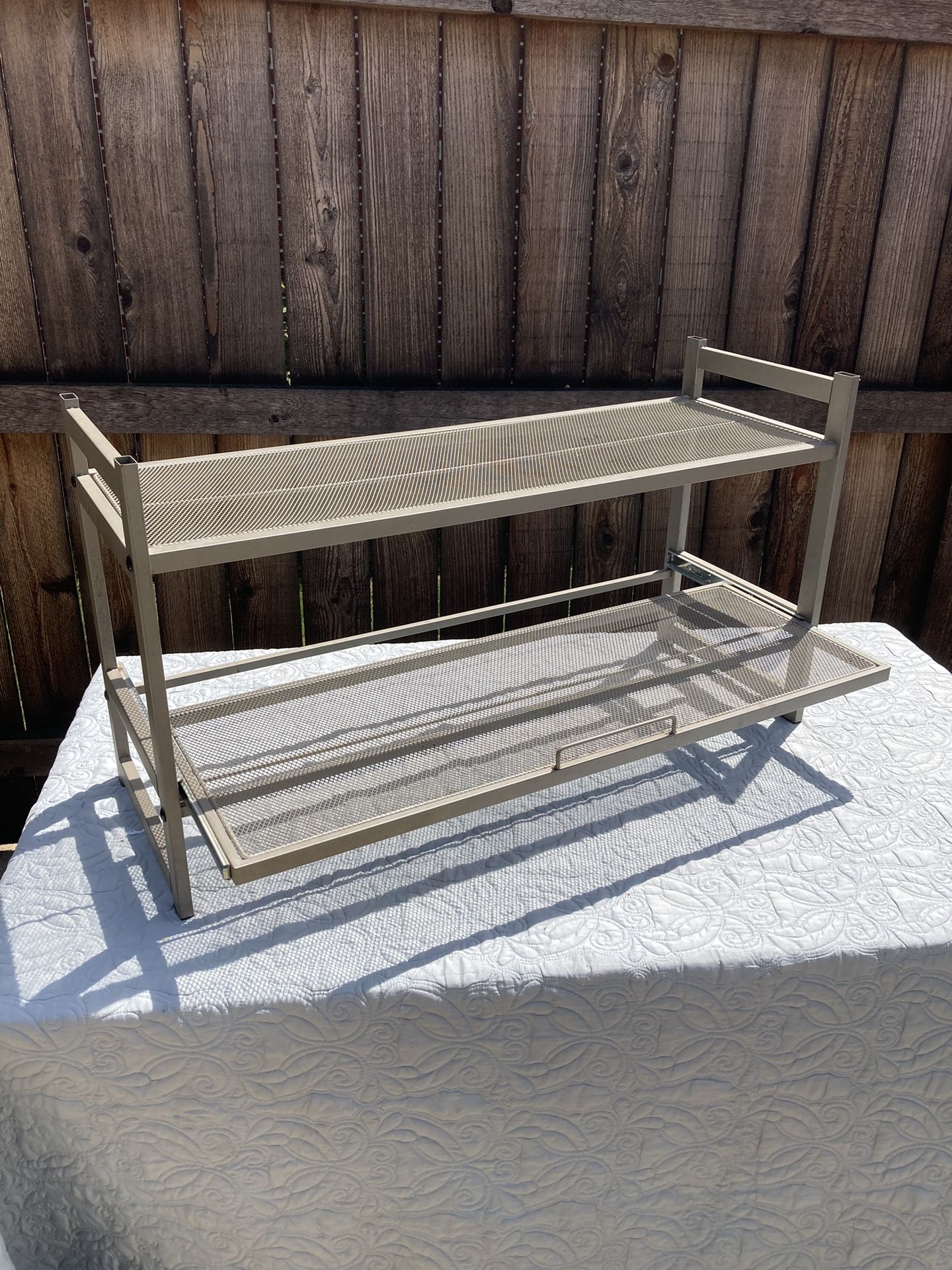 Metal shelving organizer