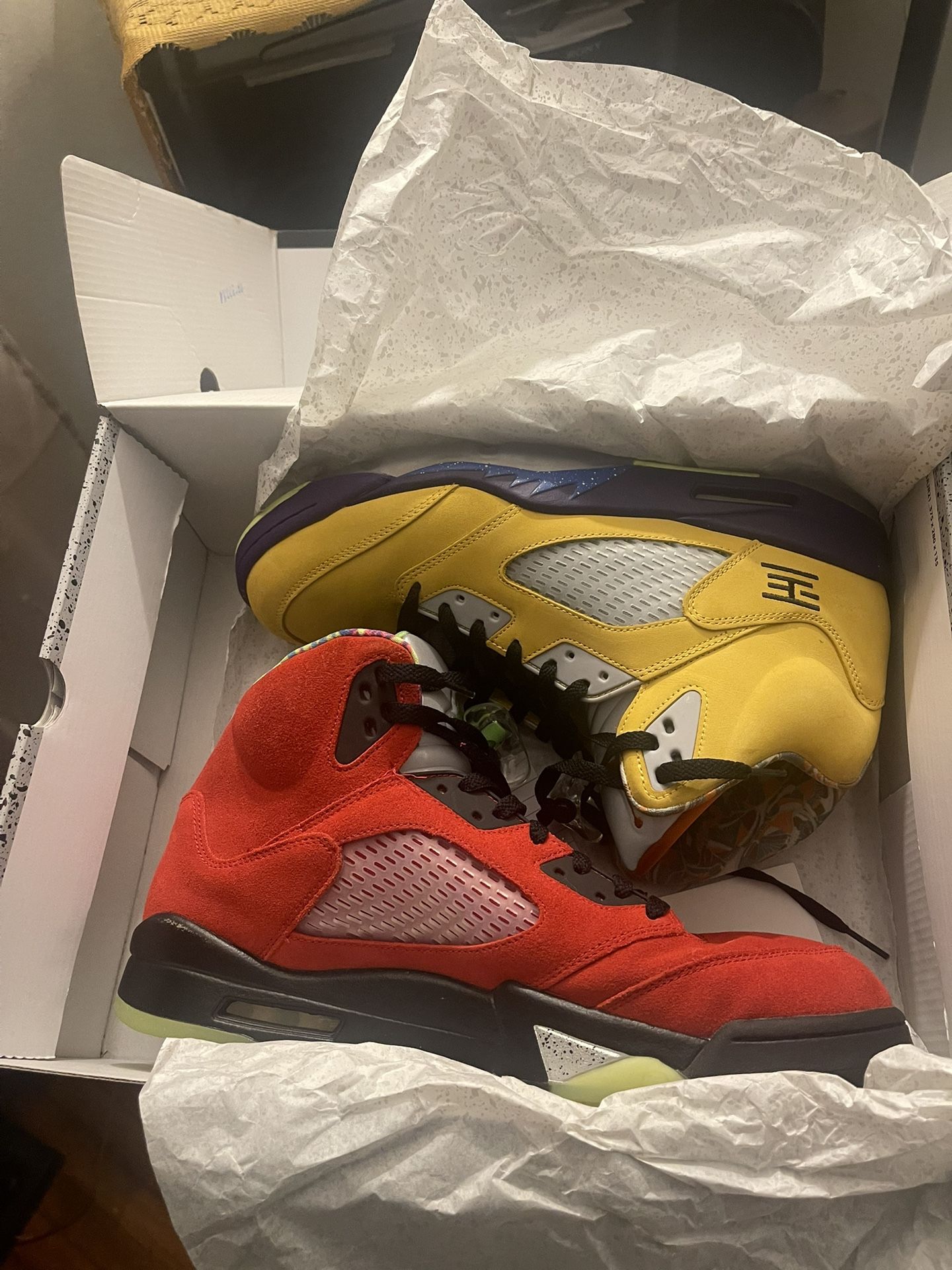 Air Jordan 5 What The And Yeezy 350 White Cloud Non Reflective Each Good Condition Size 13