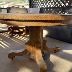 Tiger Oak Dining Table 
