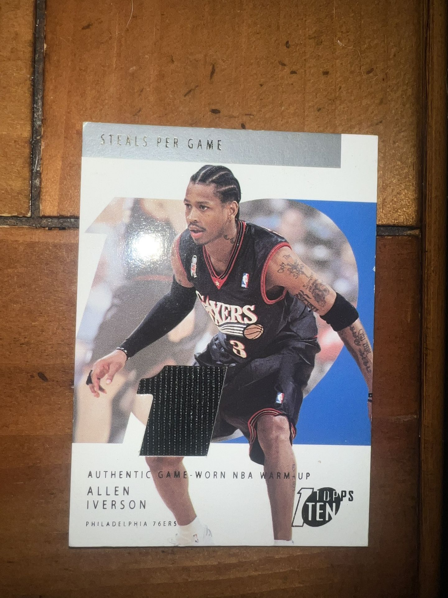 Allen Iverson Jersey Basketball Card In Good Condition