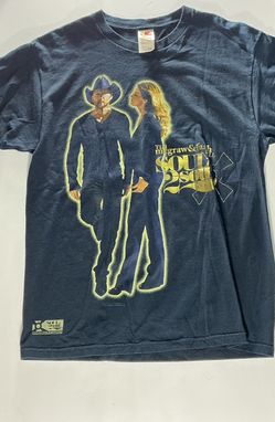 Vintage 2007 Tim McGraw & Faith Hill Soul2Soul Tour Shirt Men’s Medium/Large Country Concert Tee