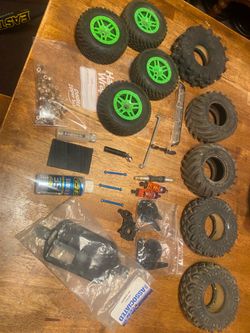 RC Car Parts Lot – Tires, Shocks, Hardware