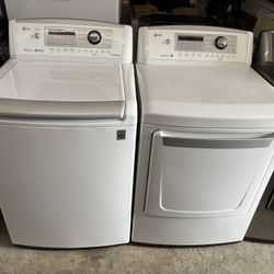 Lg Top Load Washer And Gas Dryer 