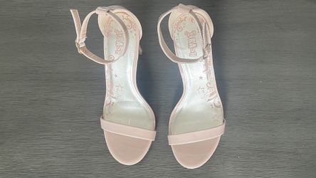 Light Pink Brash Sandal Heel W Ankle Strap 
