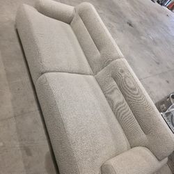 LOGAN GREY BOUCLE SOFA CB2 