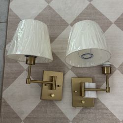 2 Gold Sconces 