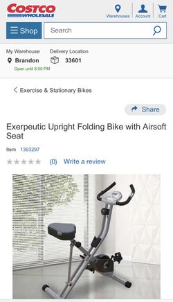 Exerpeutic upright folding online bike with airsoft seat