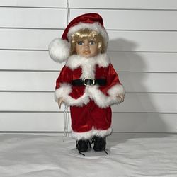 Christmas porcelain doll