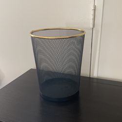 Black And Gold Trash Can