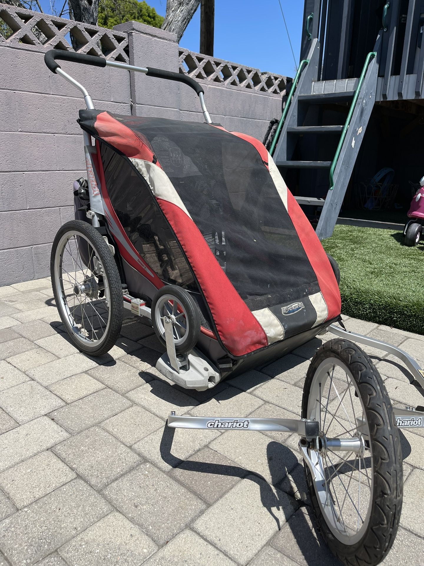 Chariot Bike Trailer For 2 With Stroller And Jogging Attachments