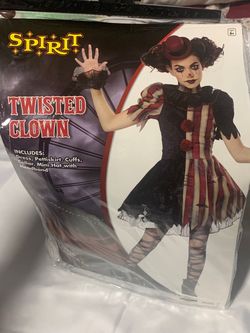 Girls Twisted Clown Costume size 8-10