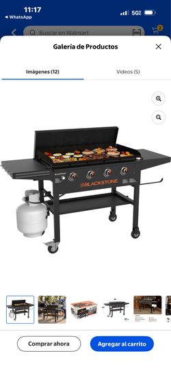 Blackstone Original Outdoor Griddle, 36" 4 Burner Flat Surface Grill with Hard Lid, Black