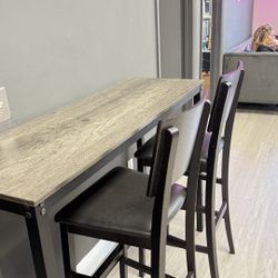 Table With Two Bar Stools 