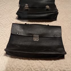 Very, Very Old Antique Black Leather Briefcases
