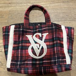Victoria’s Secret Plaid Tote Bag – Holiday Edition