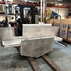 Transom bracket for 28 Mako completely fitted and ready for paint.