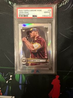 2025 wwe topps chrome john cena psa 10