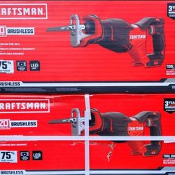 Craftsman V20 20V Variable Speed Brushless Cordless Reciprocating Saw ( Tool Only) 2 Available