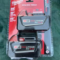 Milwaukee M18 5.0 x2 Pack