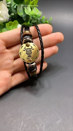 12 Constellations Multilayer Leather Bracelet, Taurus