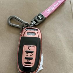 AUDI Keychain Key Cover Audi Key Fob Pink New