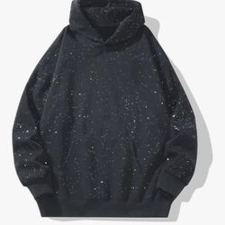 Unisex Gray Glitter Hoodie