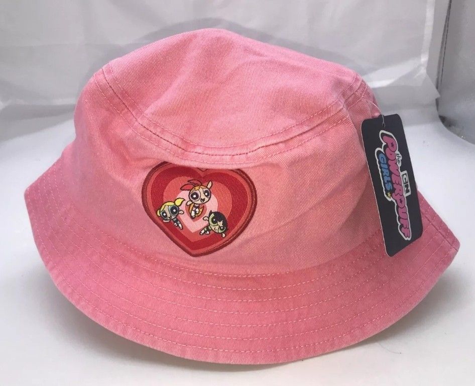 Cartoon Network Power Puff Girls Pink Bucket Park Hat NEW One Size Cotton