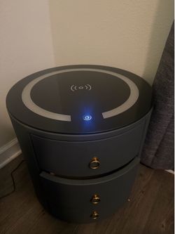 Side table with wireless charging station