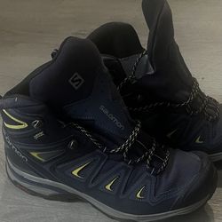  Salomon X Ultra 3 Mid Top GTX Toe Hiking Women’s Trail Boots Blue Size 9.5 U.S