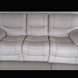 Electric Dual Recliner Leather Couch
