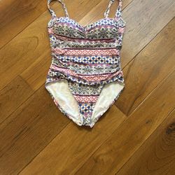 La Blanca Bohoemian Romance One Piece Swimsuit Lace Trim
