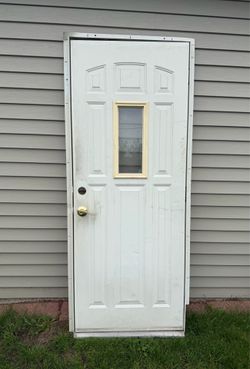 32" X 80" Steel Entry Door With Frame & Threshold