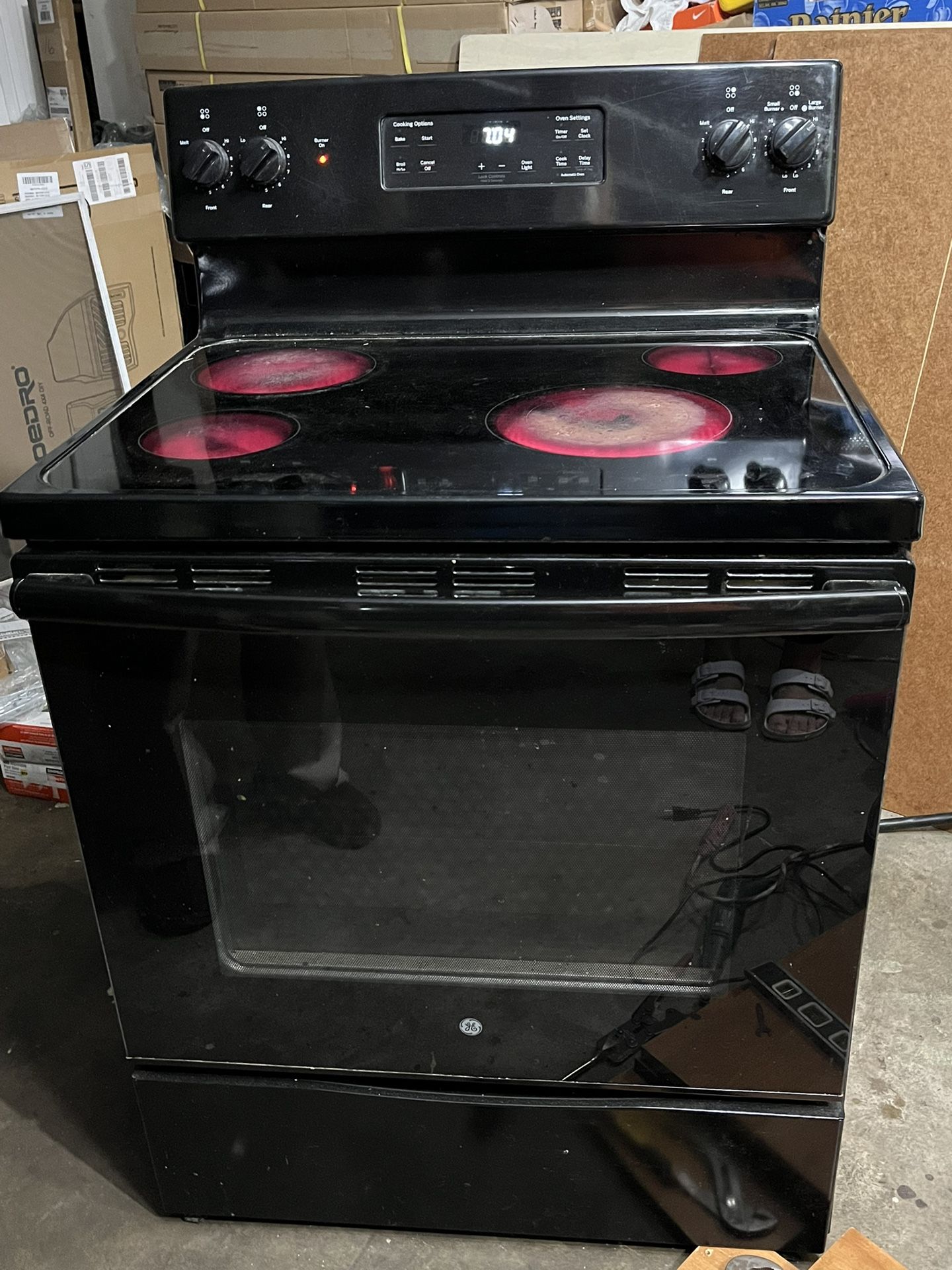 Used GE Electric Glass Cooktop & Oven