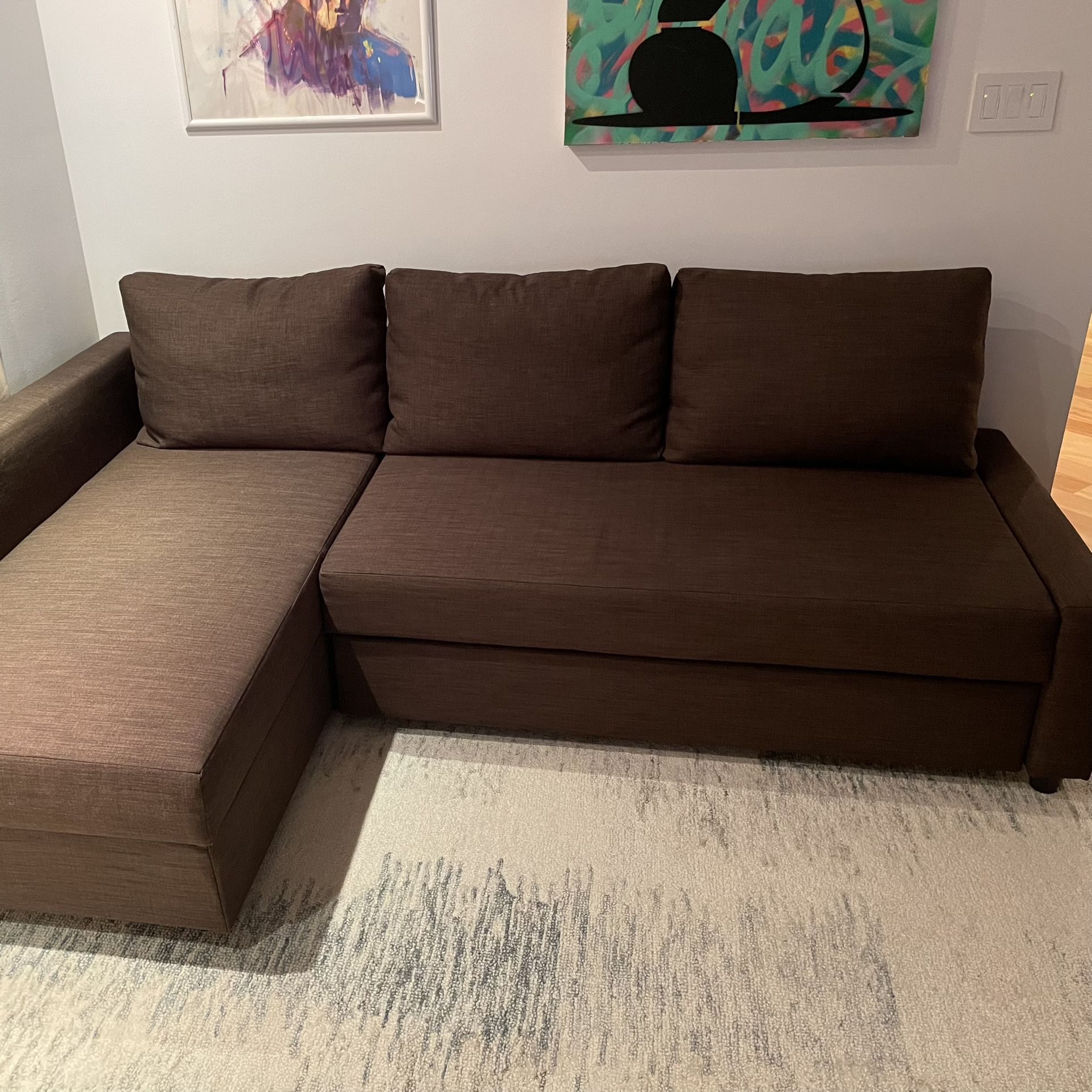 IKEA Sofa Model ‚Friheten’ Sleeper Couch brown