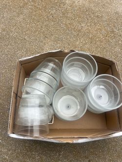 Lot of 16 glass candle holders for tea lights