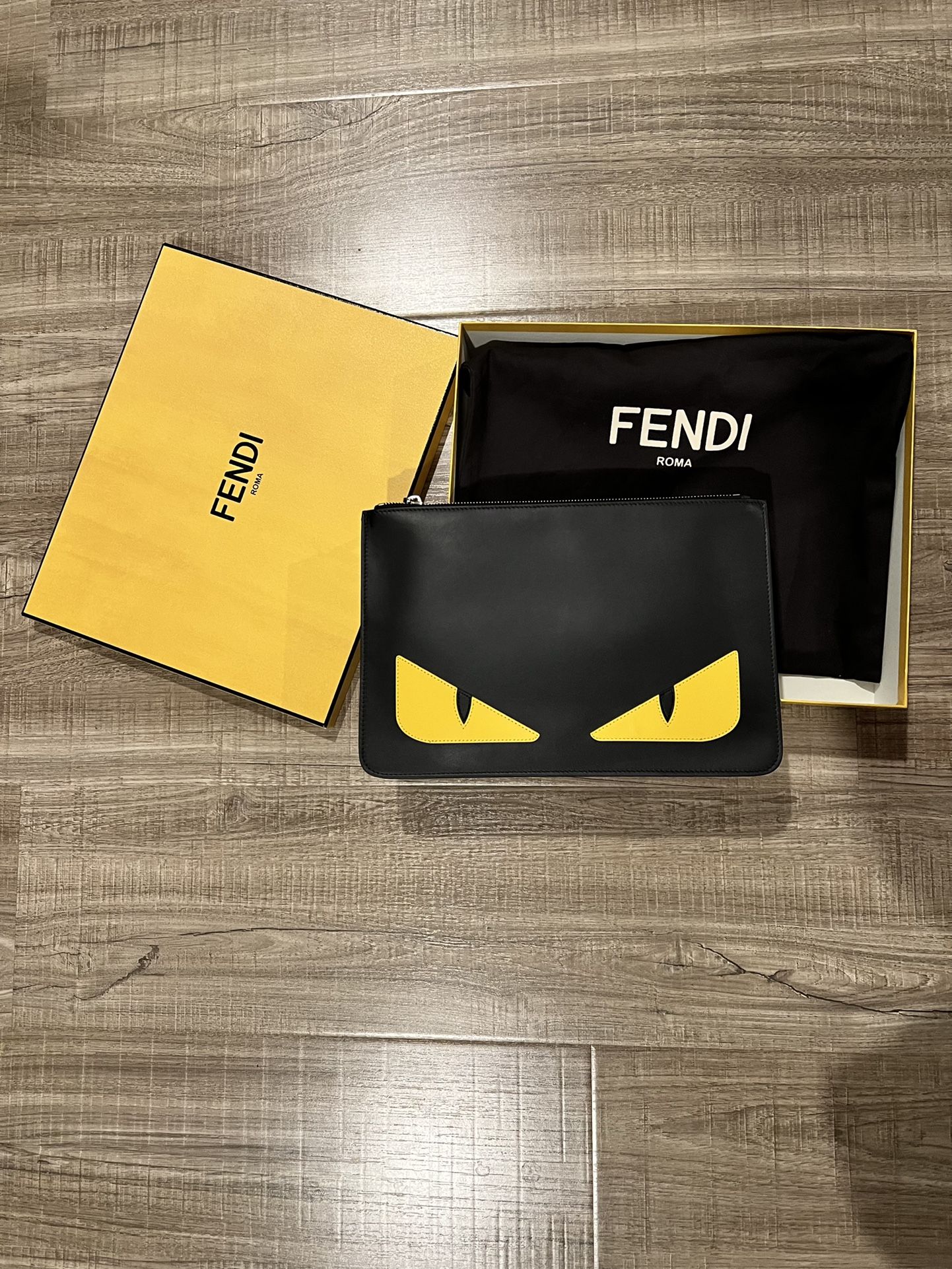 Fendi Bag Bugs Leather Pouch (Brand New)