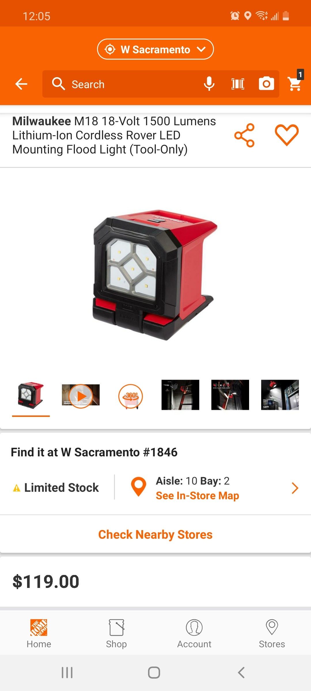 Milwaukee M18 18-Volt 1500 Lumens Lithium-Ion Cordless Rover LED Mounting Flood Light (Tool-Only)
